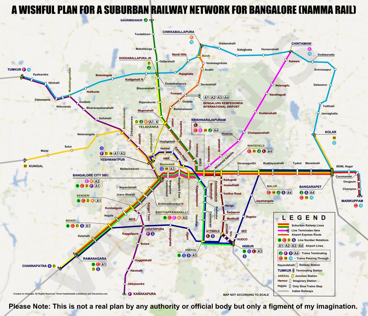 карта железничке станице Бангалоре