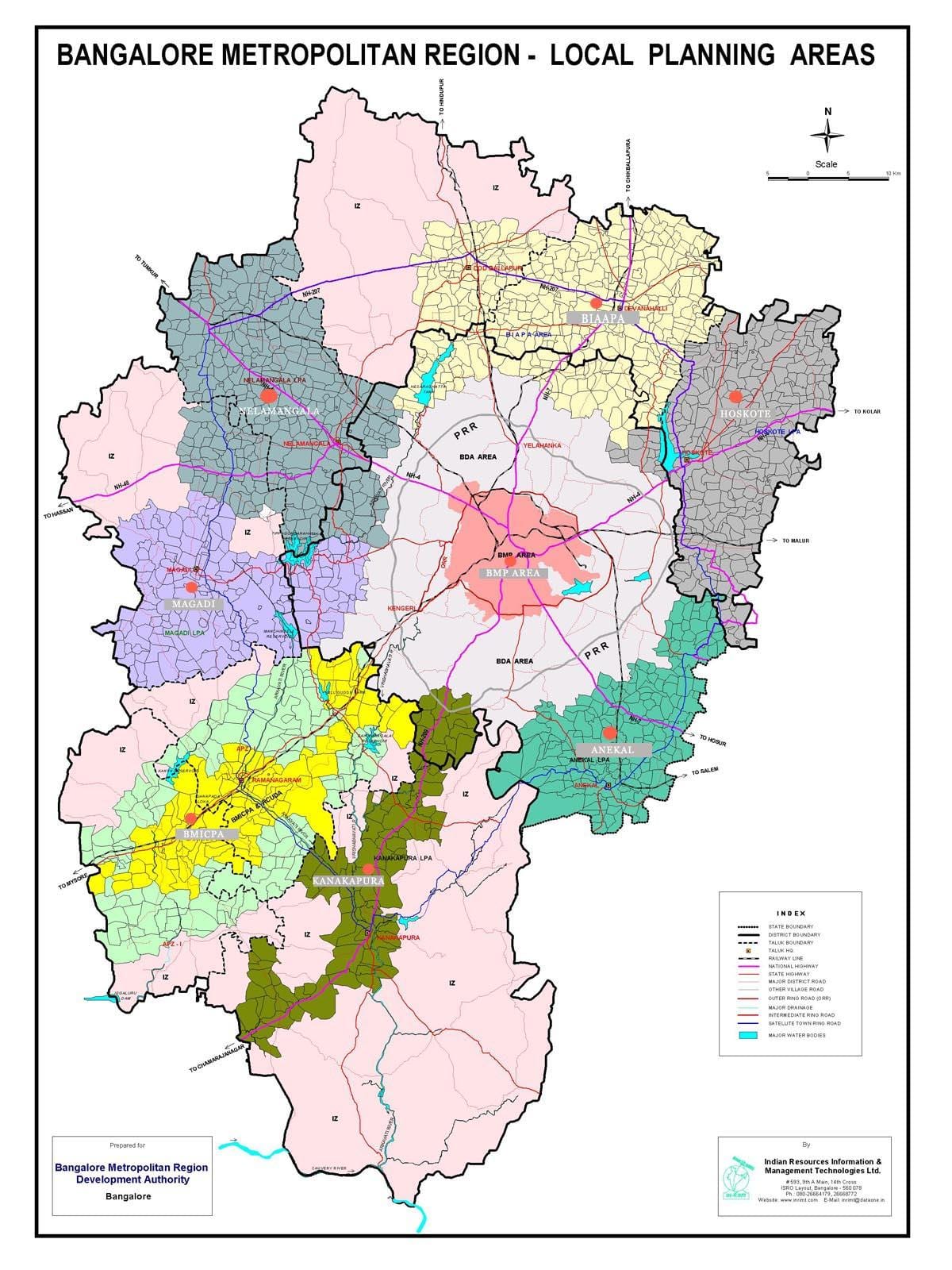 Карта бангалоре са територије