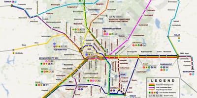 Карта железничке станице Бангалоре
